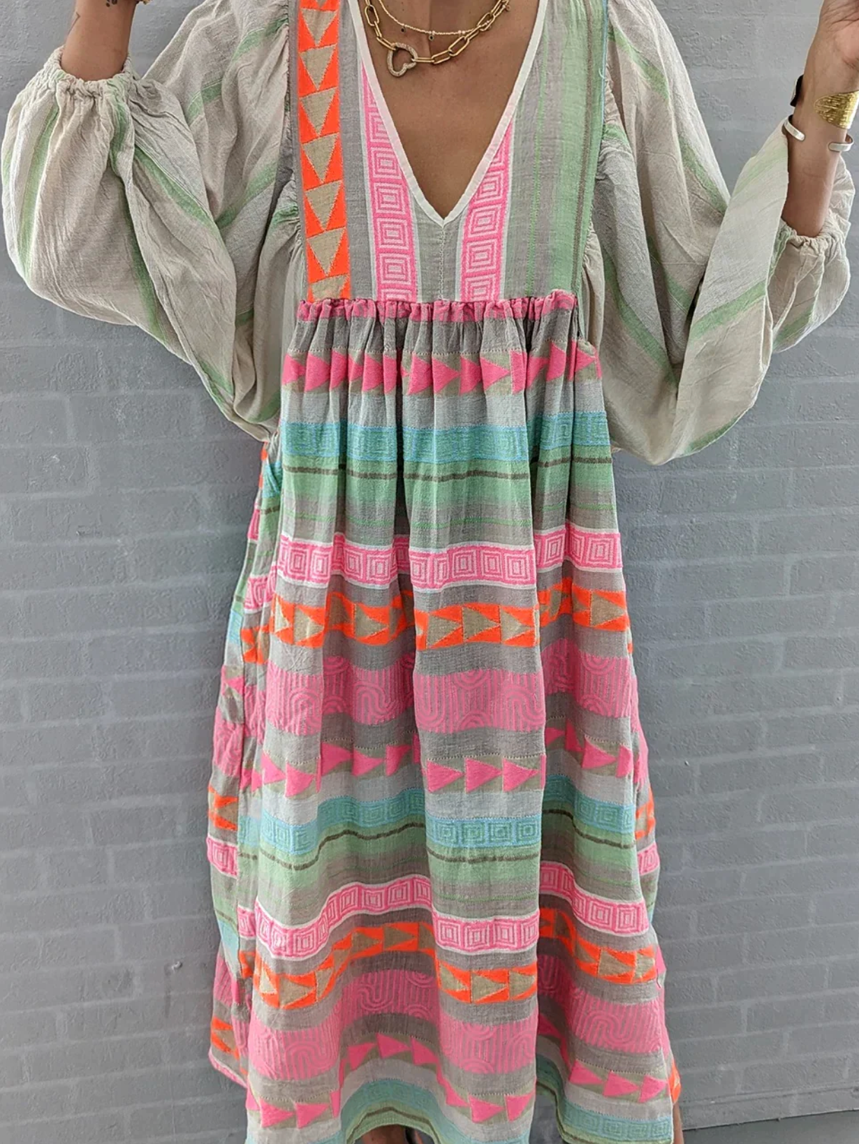 Sofia Summer Dress - Farverig boho-kjole!