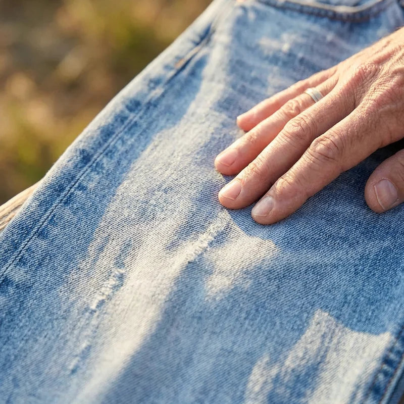 Ella | Retro Cropped Straight Jeans med Høj Talje